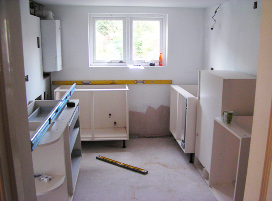 Kitchen installation in progress from Unique Kitchen Company, Bolton